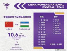 王珊珊领衔！中国女足与乌兹别克斯坦半决赛首发出炉，王霜替补！